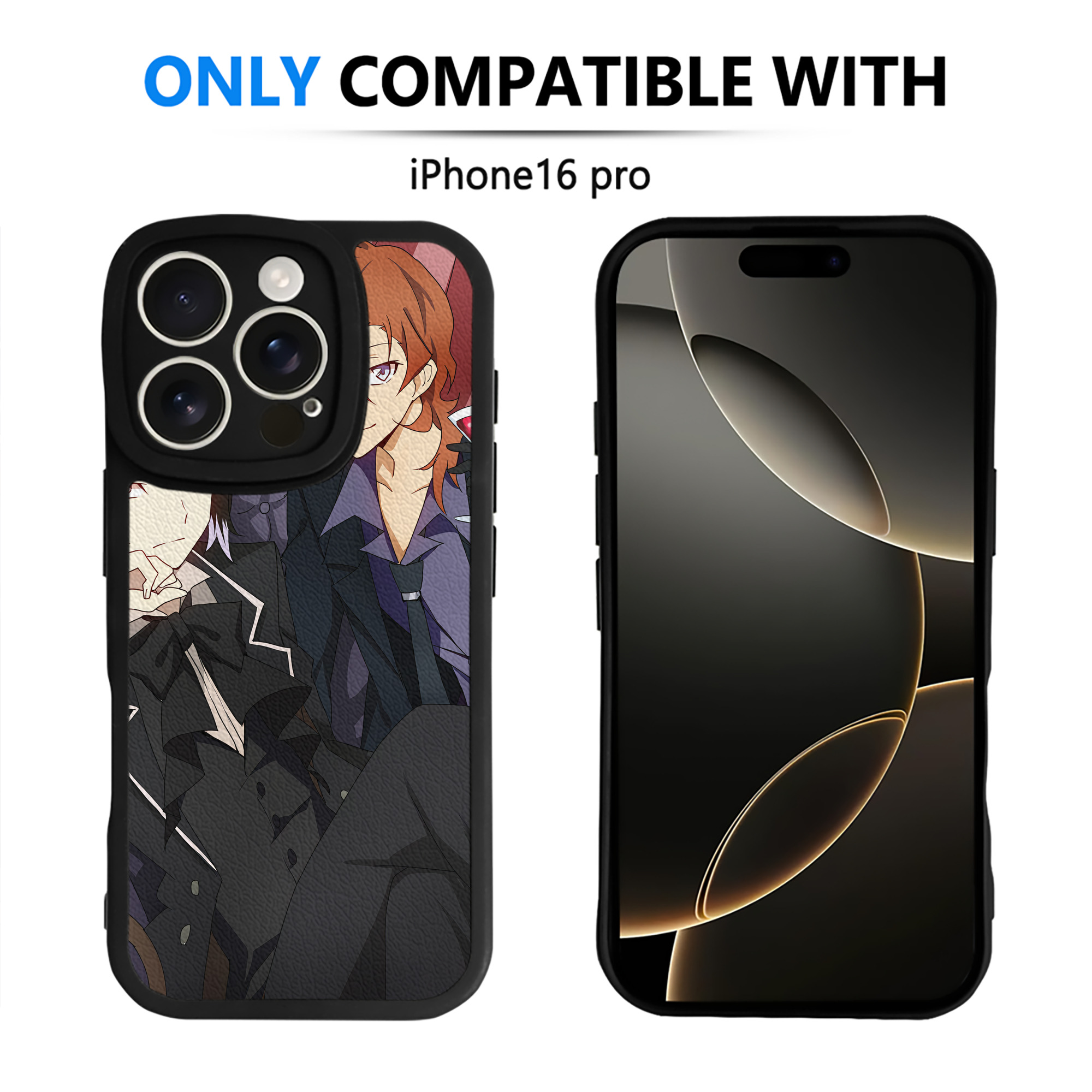 （画像用） 文豪ストレイドッグス Bungo Stray Dogs 【iPhone 16シリーズ対応】シリコンスマホケース（レザー調） 材質：シリコン